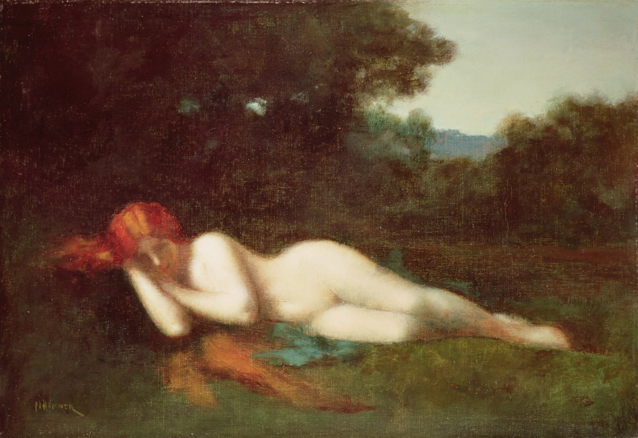 Fekvő akt (olaj, vászon) alkotó: Jean Jacques Henner