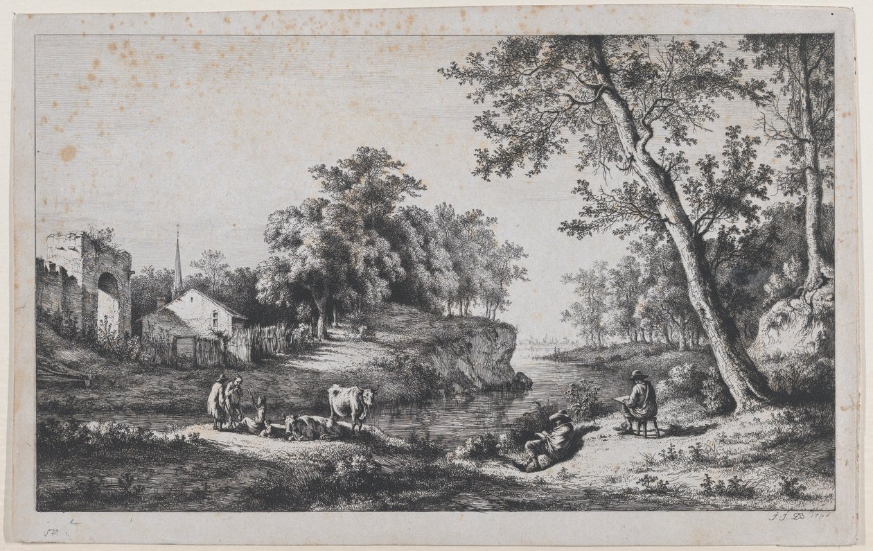 Táj Ambronaynál, 1796. alkotó: Jean Jacques de Boissieu