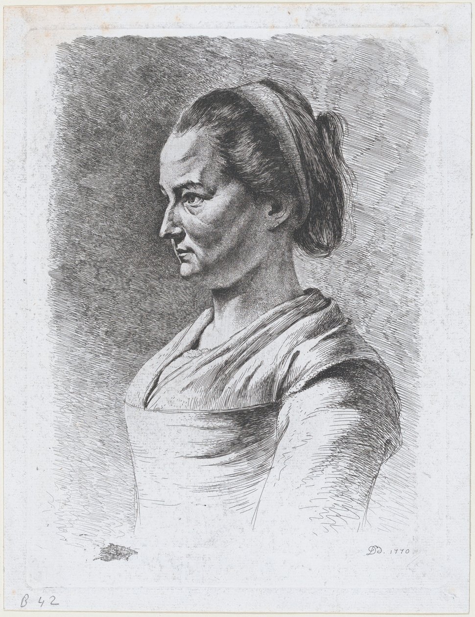 Josephine gyermekápolónő, 1770. alkotó: Jean Jacques de Boissieu