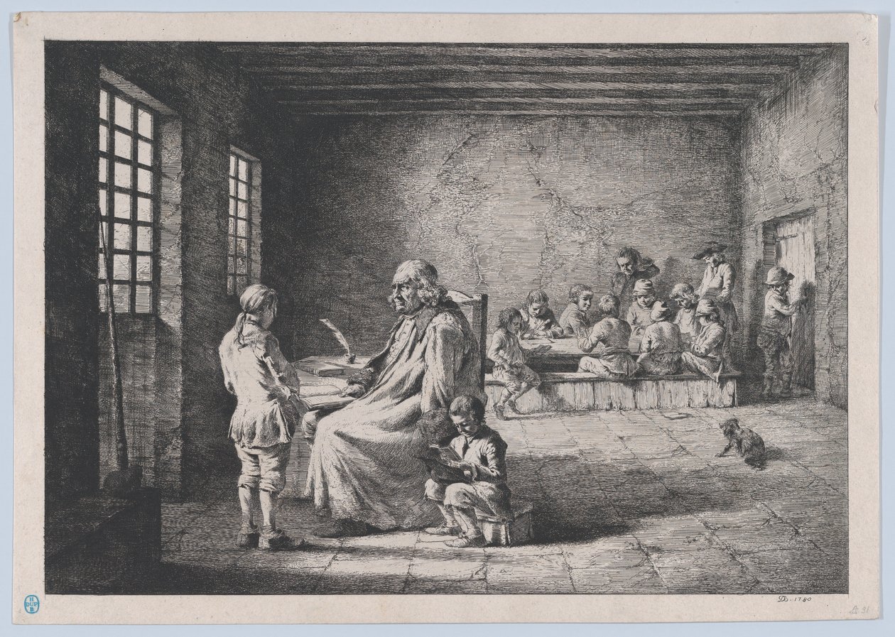 Az iskolamester, 1780. alkotó: Jean Jacques de Boissieu