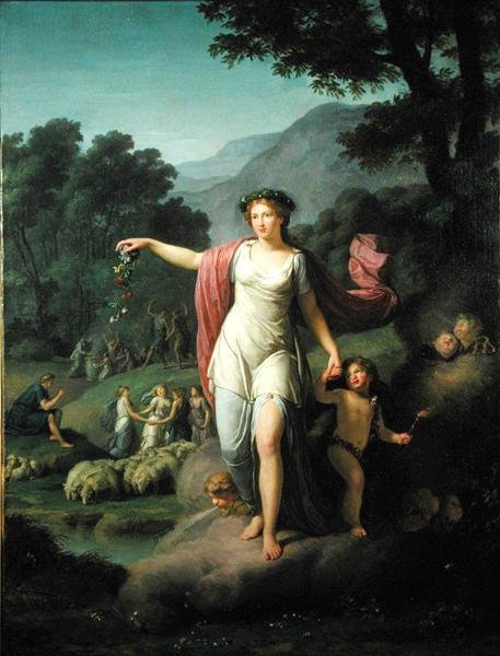 Tavasz (olaj, vászon) alkotó: Jean Joseph Taillasson