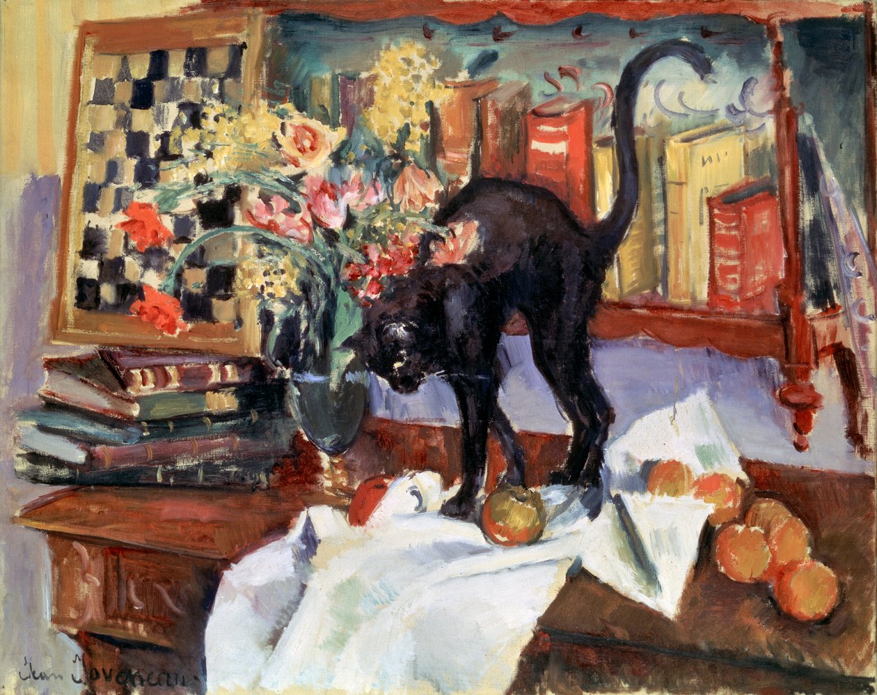 Csendélet macskával, 1912. alkotó: Jean Joveneau
