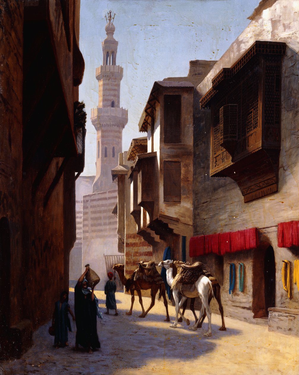 Egy utca Kairóban, alkotó: Jean Leon Gerome