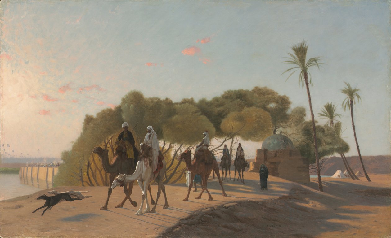 Elhagyva az oázist, 1880-as évek. alkotó: Jean Leon Gerome