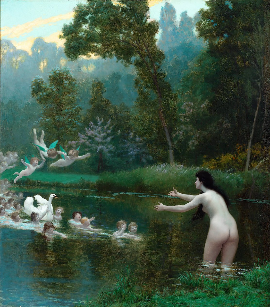 Léda és a hattyú alkotó: Jean Leon Gerome