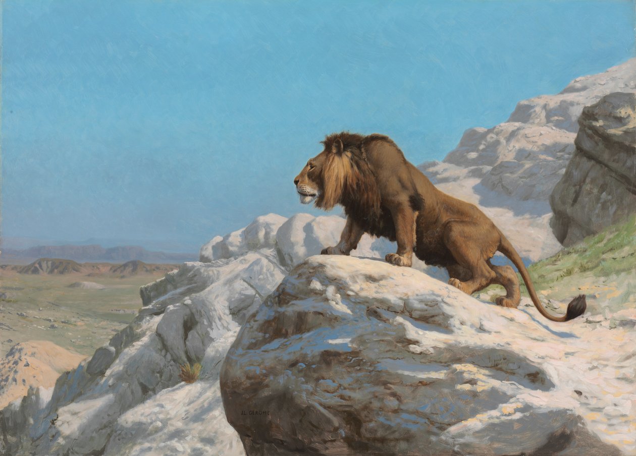 Oroszlán az őrszolgálaton alkotó: Jean Leon Gerome