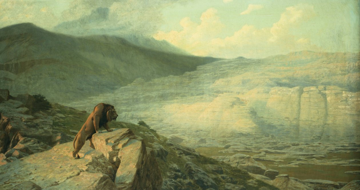 Oroszlán az őrségben, alkotó: Jean Leon Gerome