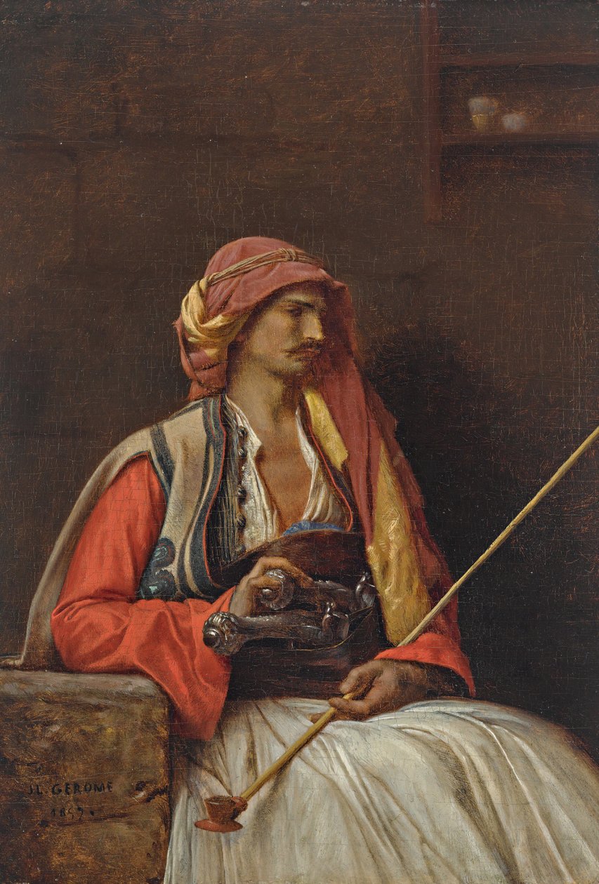 Ülő Arnaut alkotó: Jean Leon Gerome