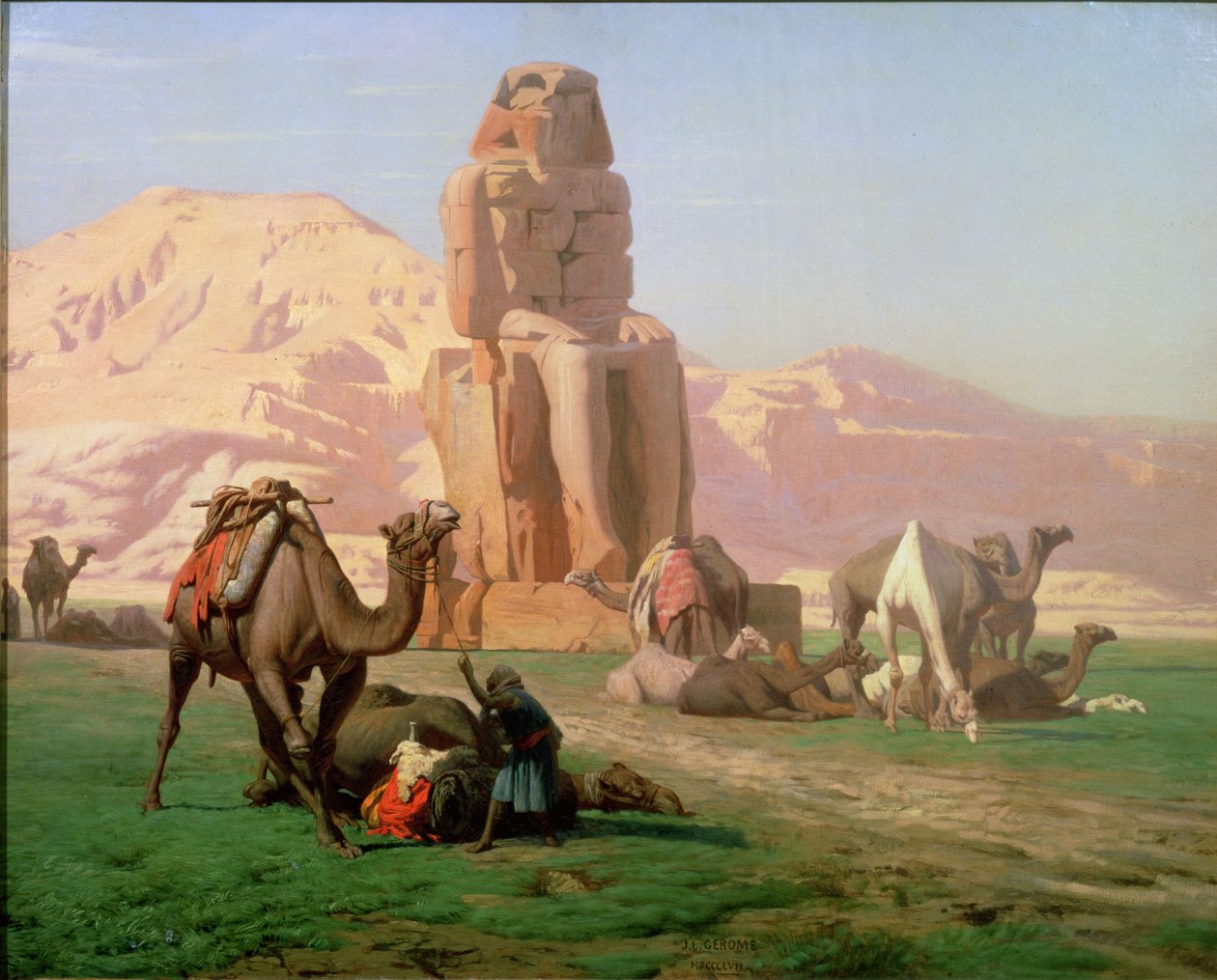 Memnon kolosszusa, 1857 alkotó: Jean Leon Gerome