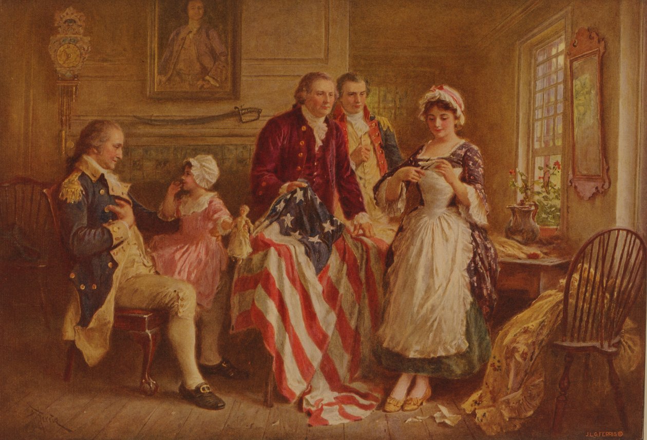Betsy Ross, 1930 körül alkotó: Jean Leon Gerome Ferris
