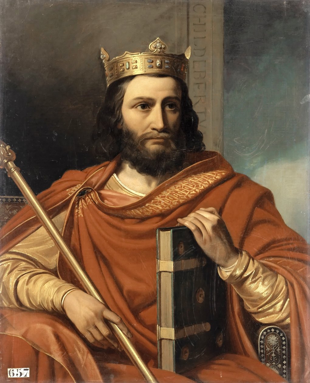 I. Childebert, a frankok királya alkotó: Jean Louis Bezard