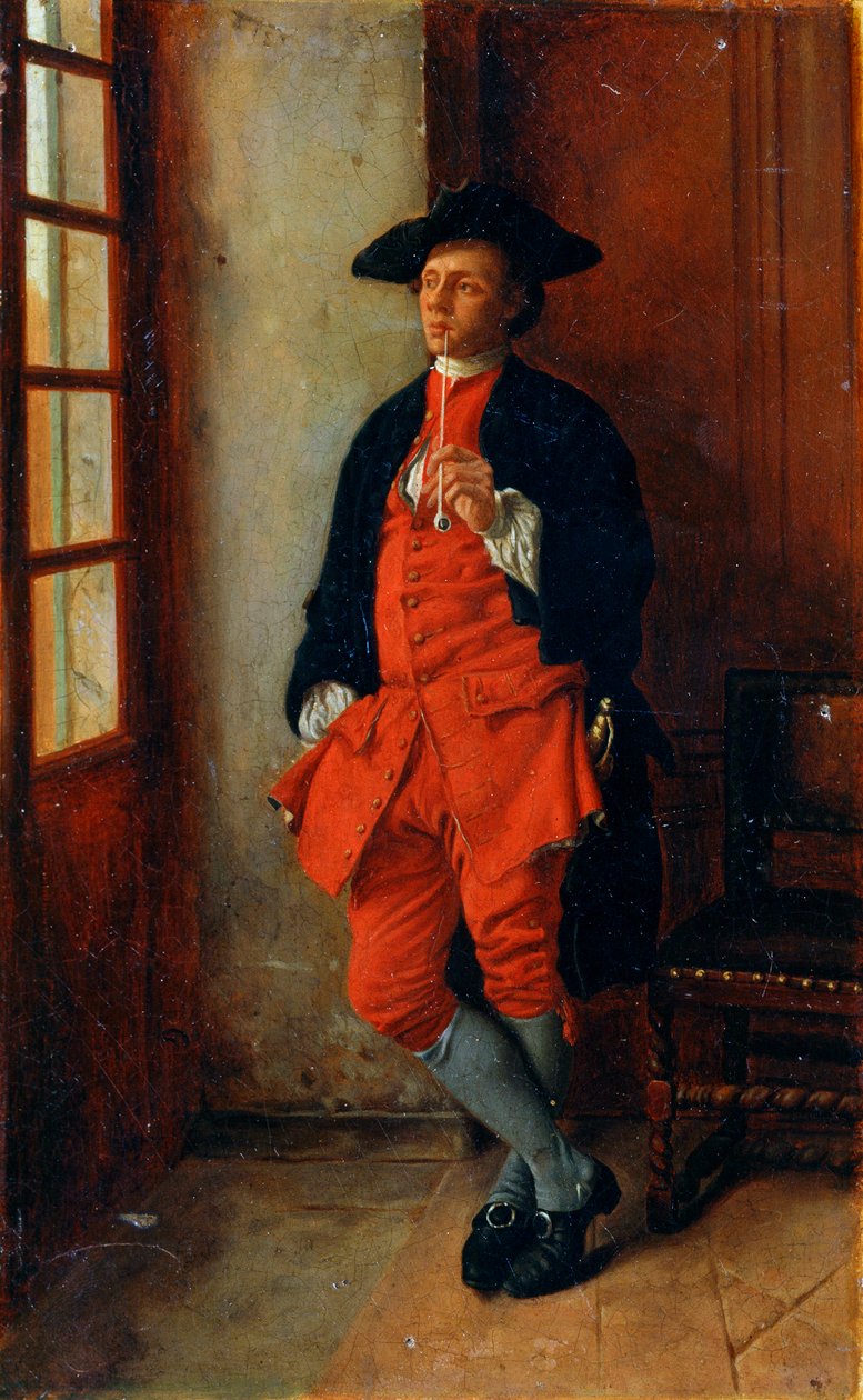 Egy dohányos, 19. század. alkotó: Jean Louis Ernest Meissonier