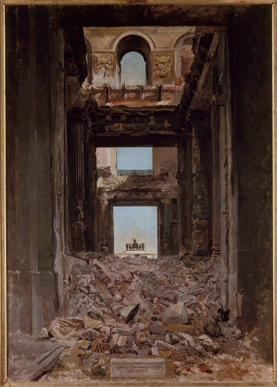 Francia: Ruines des Tuileries alkotó: Jean Louis Ernest Meissonier