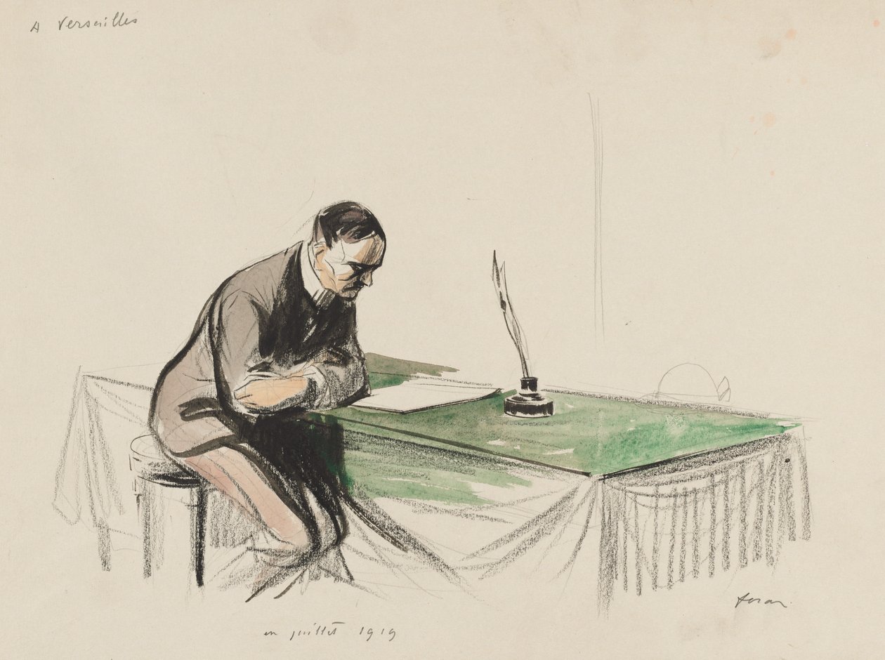 Versailles-ban, 1919. július. alkotó: Jean Louis Forain