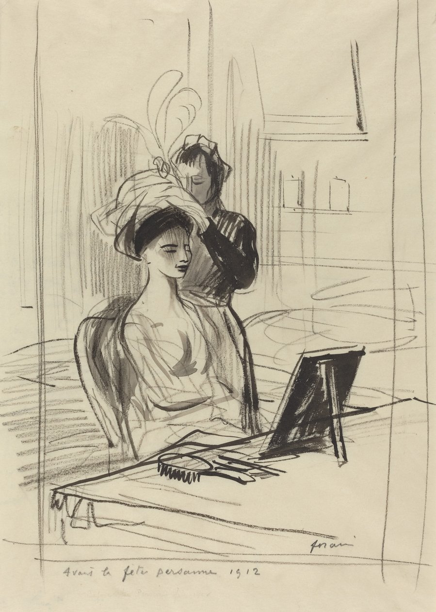 A perzsa lány előtt, 1912. alkotó: Jean Louis Forain