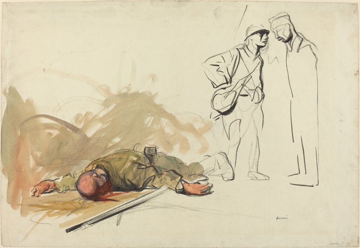 Halott német katona alkotó: Jean Louis Forain