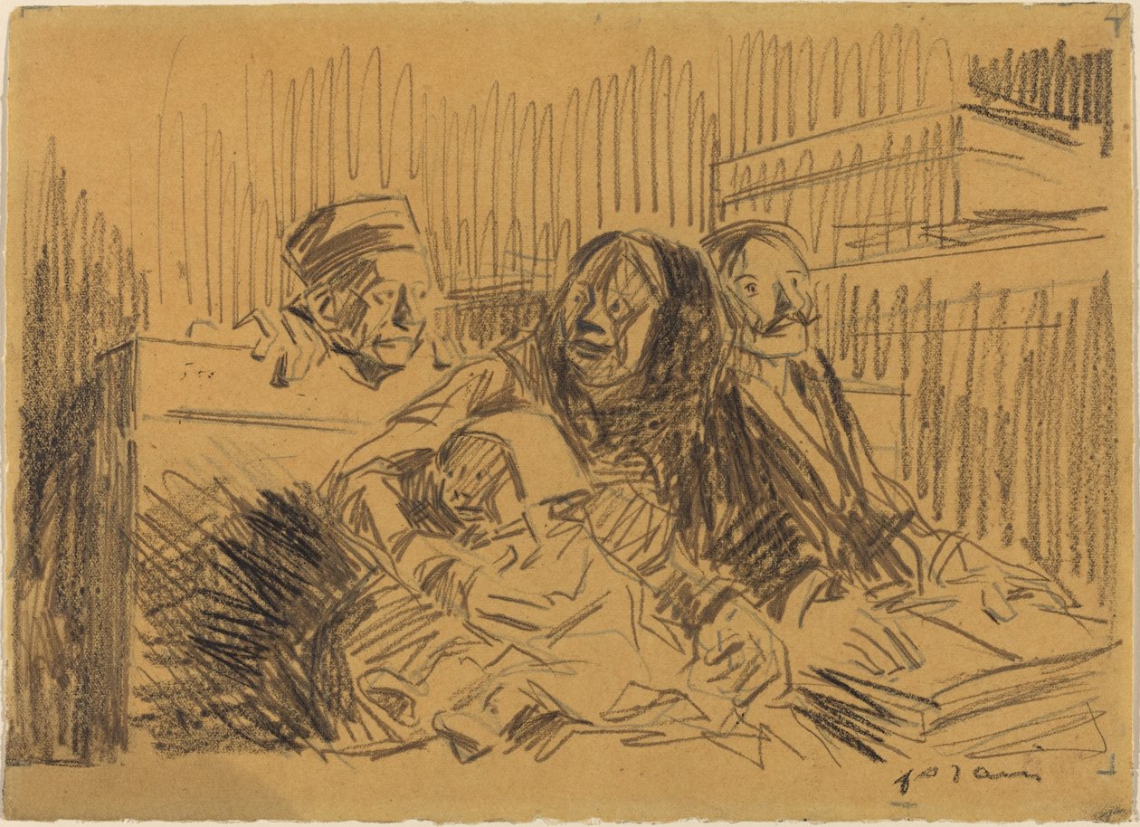 Védő és vádlott, c. 1908. alkotó: Jean Louis Forain