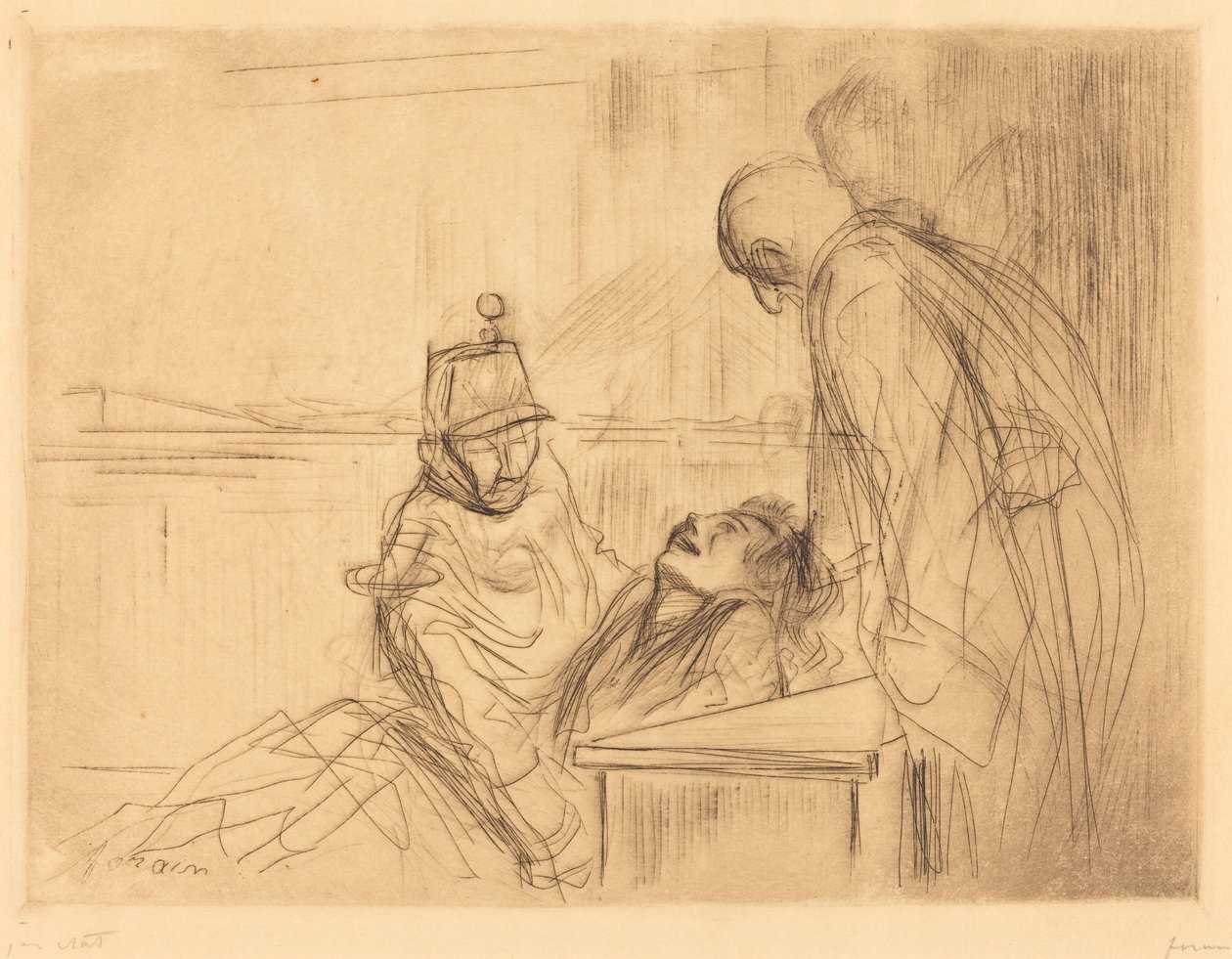 Ájulás a tárgyaláson alkotó: Jean Louis Forain