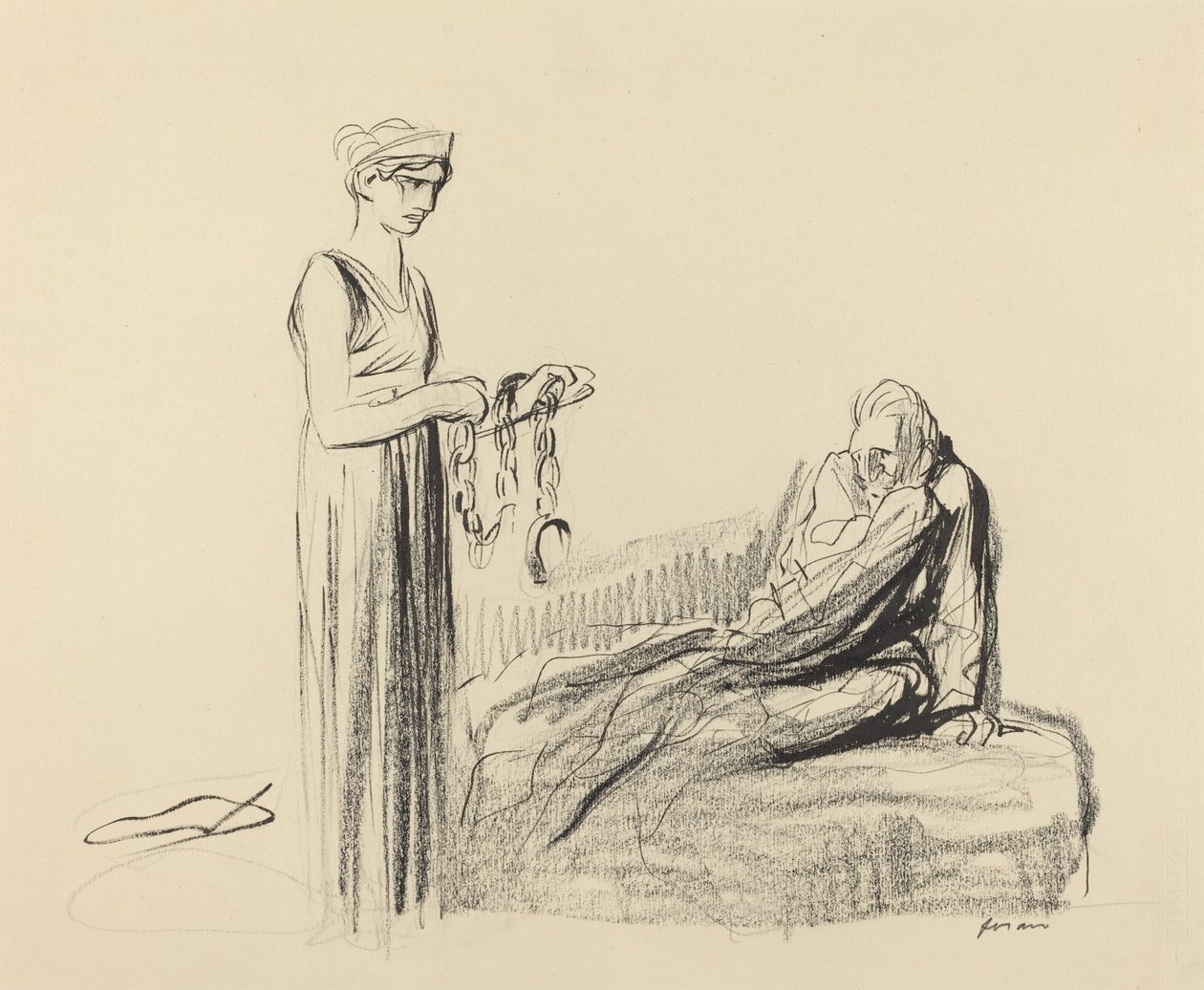 Fetters, valószínűleg 1919. alkotó: Jean Louis Forain