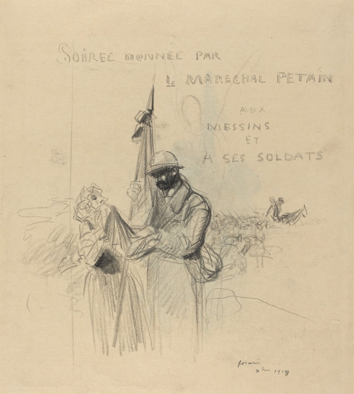A zászló csókja, 1918. alkotó: Jean Louis Forain