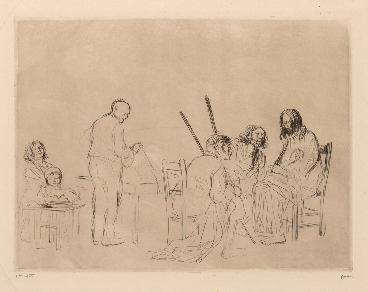 Vacsora Emmausban. alkotó: Jean Louis Forain