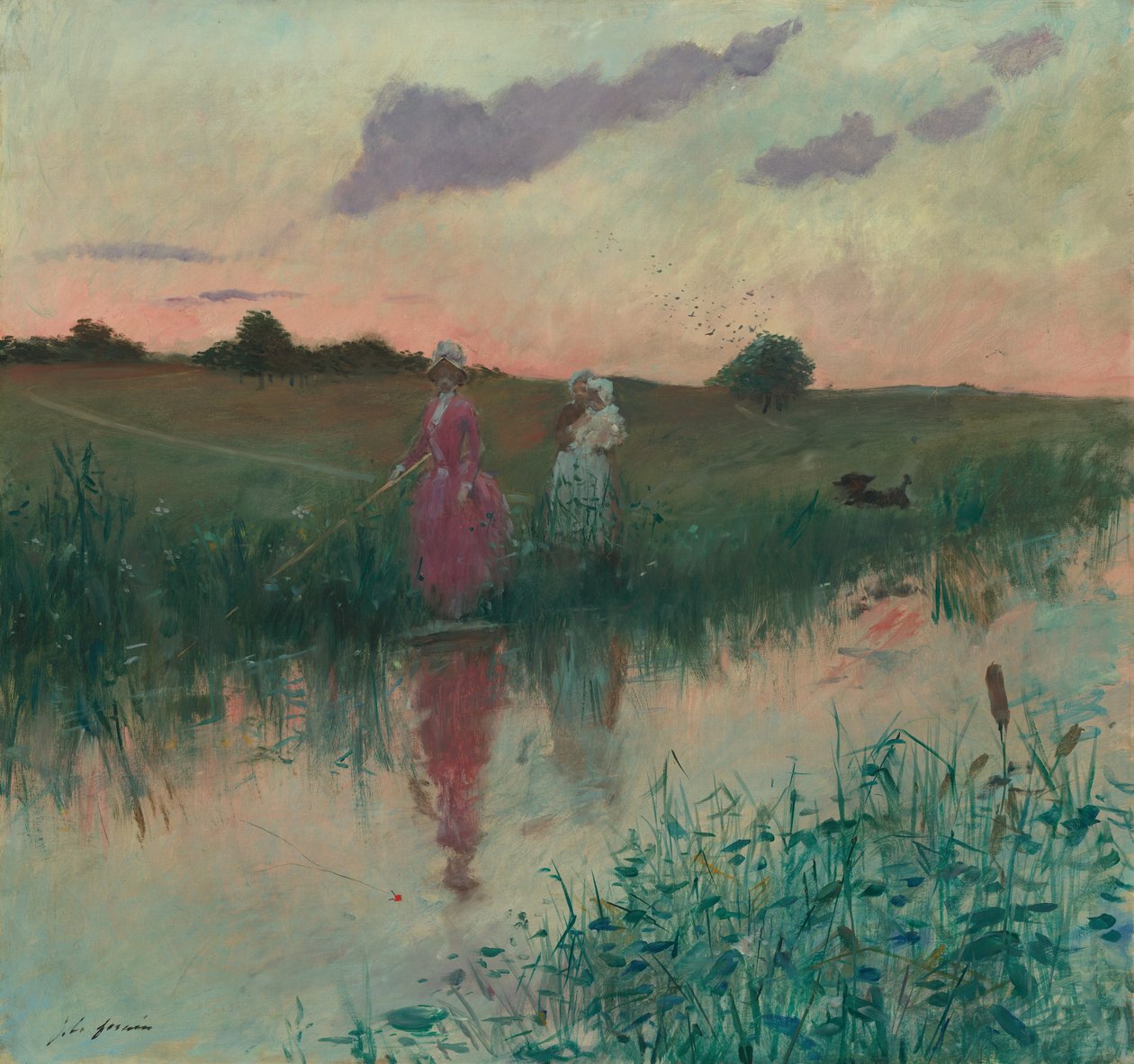 A művész felesége horgászat, 1896. alkotó: Jean Louis Forain