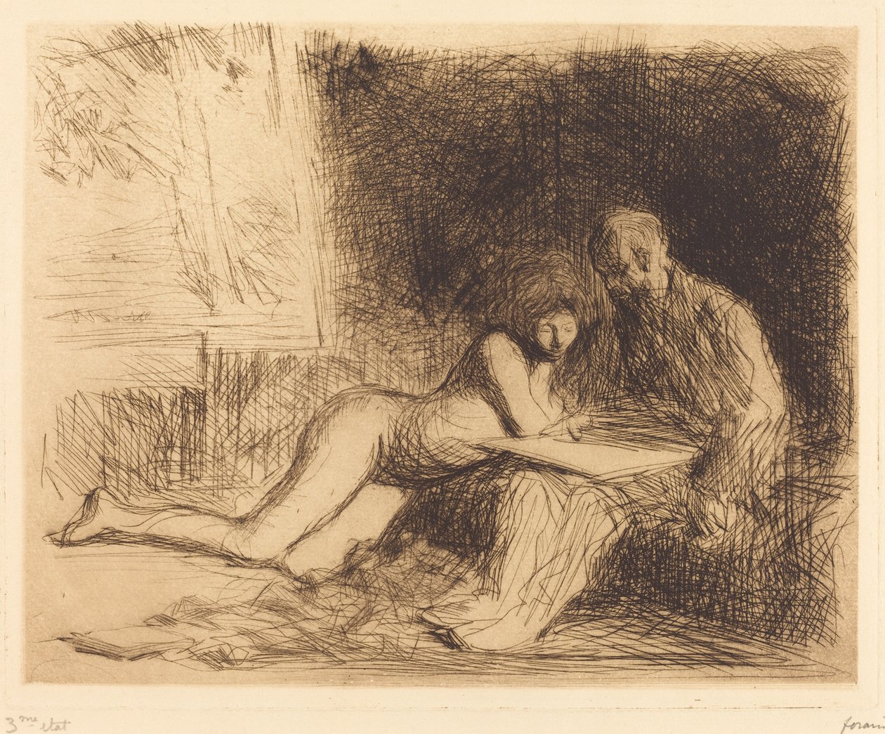 A modell pihenője (negyedik lemez) alkotó: Jean Louis Forain