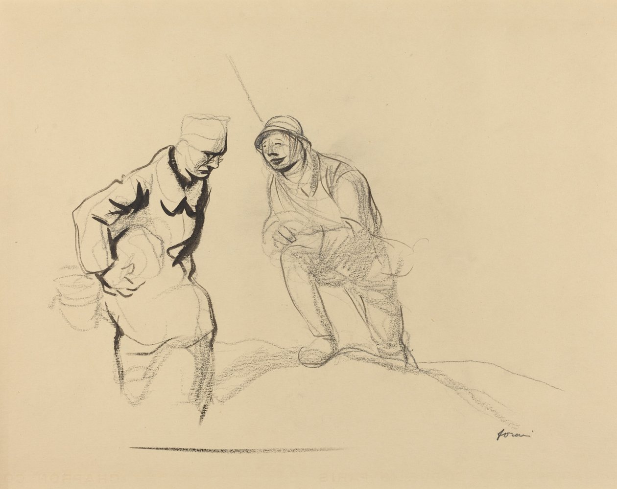 Két katona, c. 19141919. alkotó: Jean Louis Forain