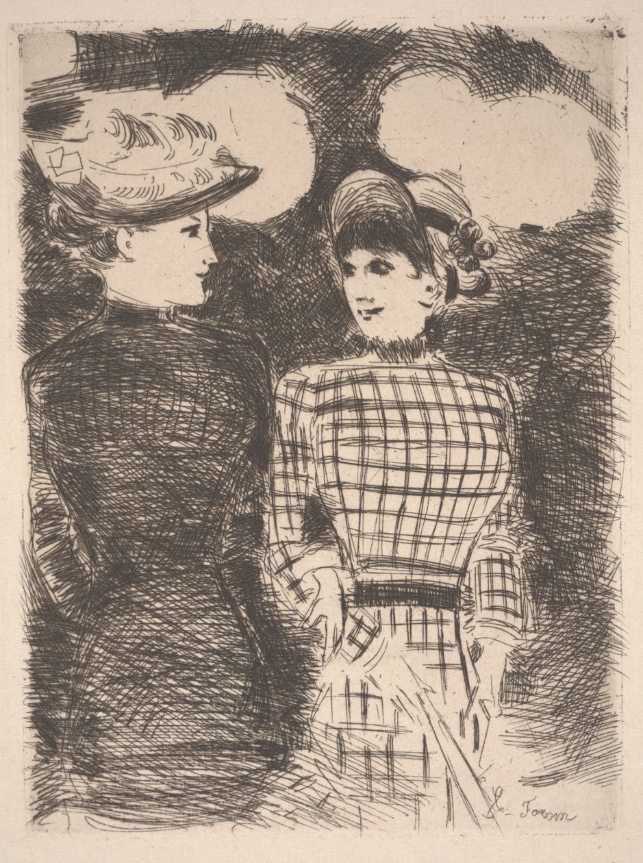 Két nő (rézkarc) alkotó: Jean Louis Forain