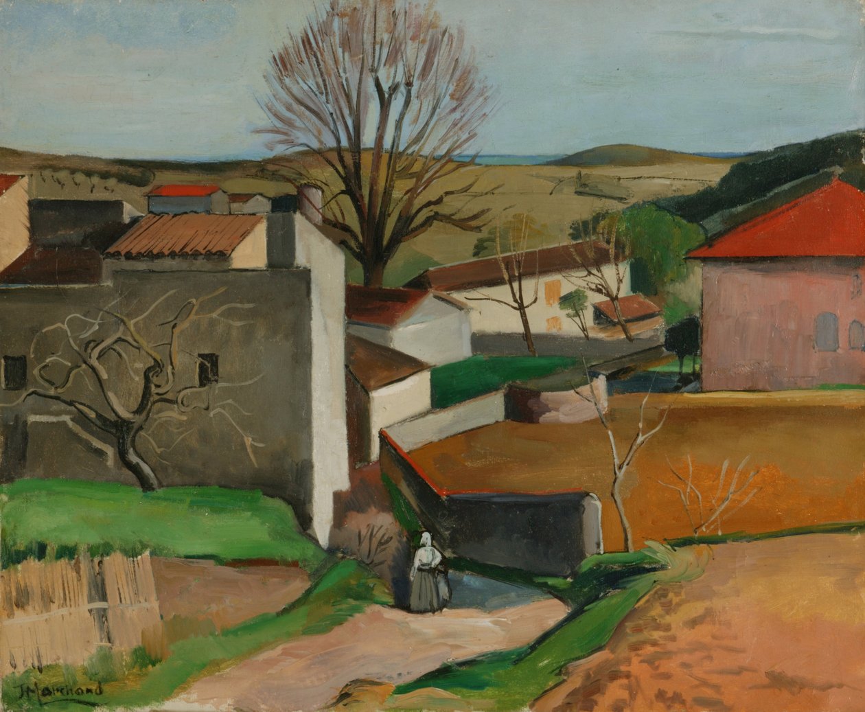 French Village (olaj, vászon) alkotó: Jean Marchand