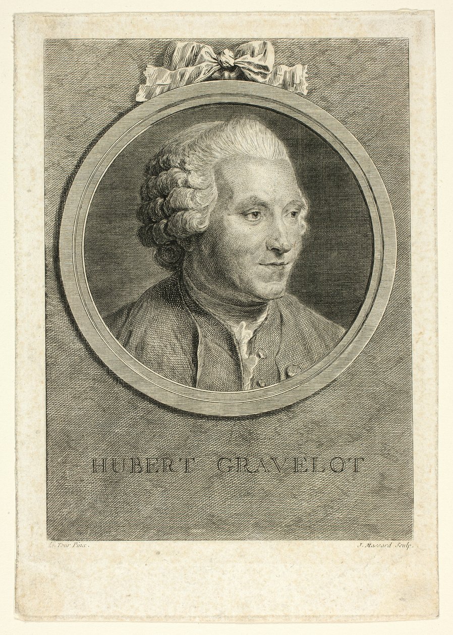 Hubert Gravelot portréja alkotó: Jean Massard