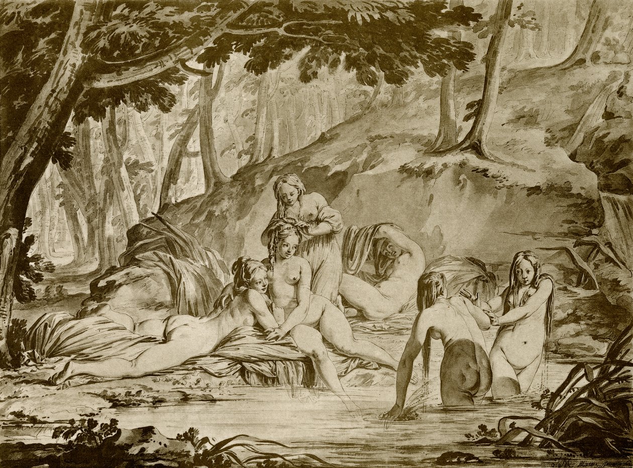 Fürdőnimfák alkotó: Jean Michel the Younger Moreau