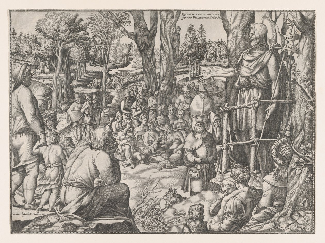 Szent János prédikál a sivatagban, 1535-55. alkotó: Jean Mignon