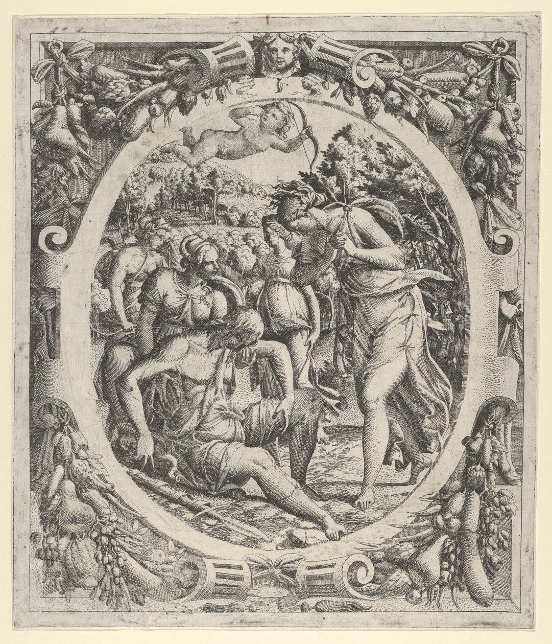 Adonis halála, 1535-55. alkotó: Jean Mignon