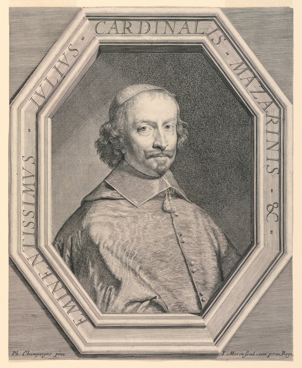 Mazarin bíboros portréja alkotó: Jean Morin