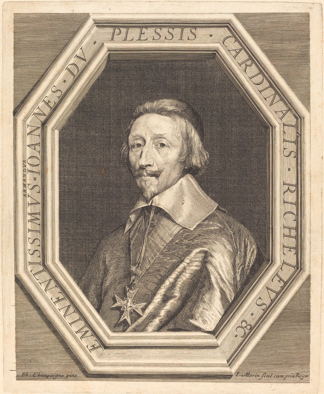Richelieu bíboros alkotó: Jean Morin after Philippe de Champaigne