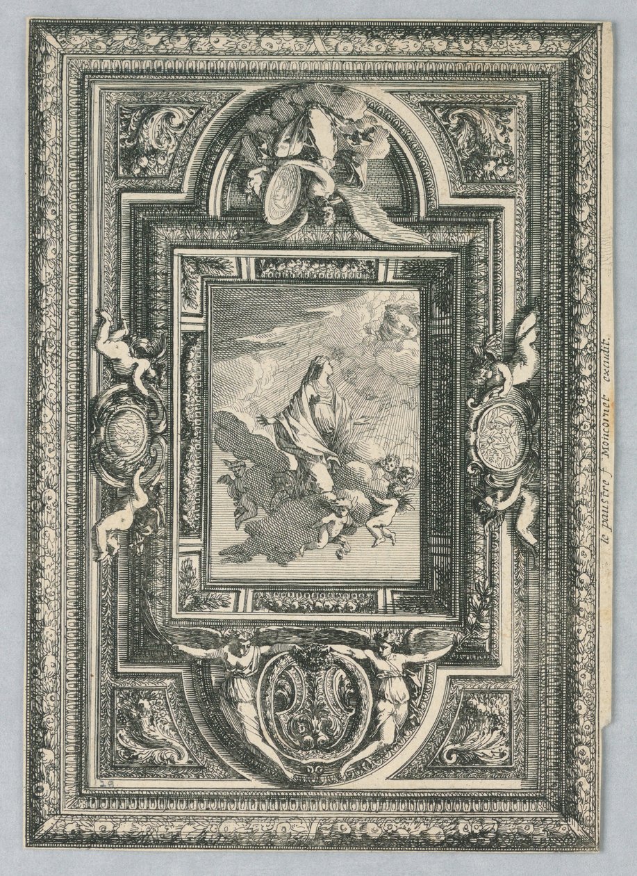 Mennyezet, a "Designs of Plaphons"-ból alkotó: Jean le Pautre