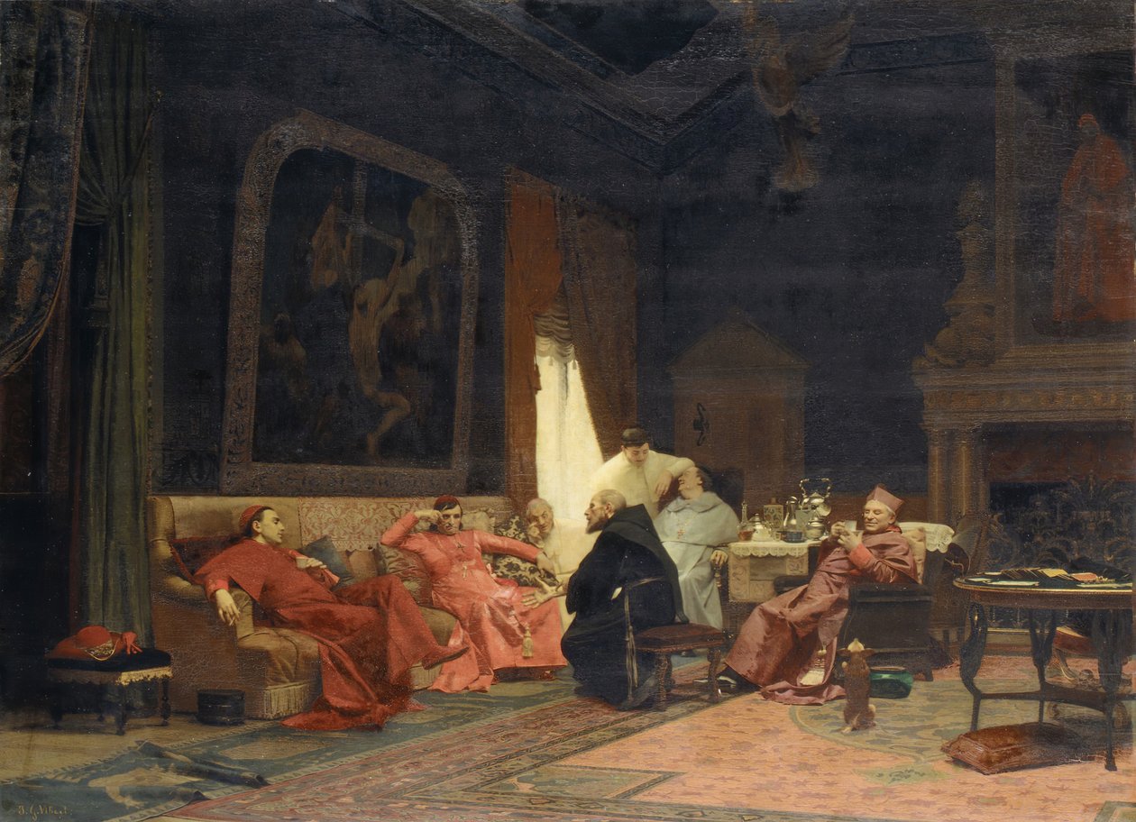 The Missionarys Adventures, kb. 1883. alkotó: Jehan Georges Vibert