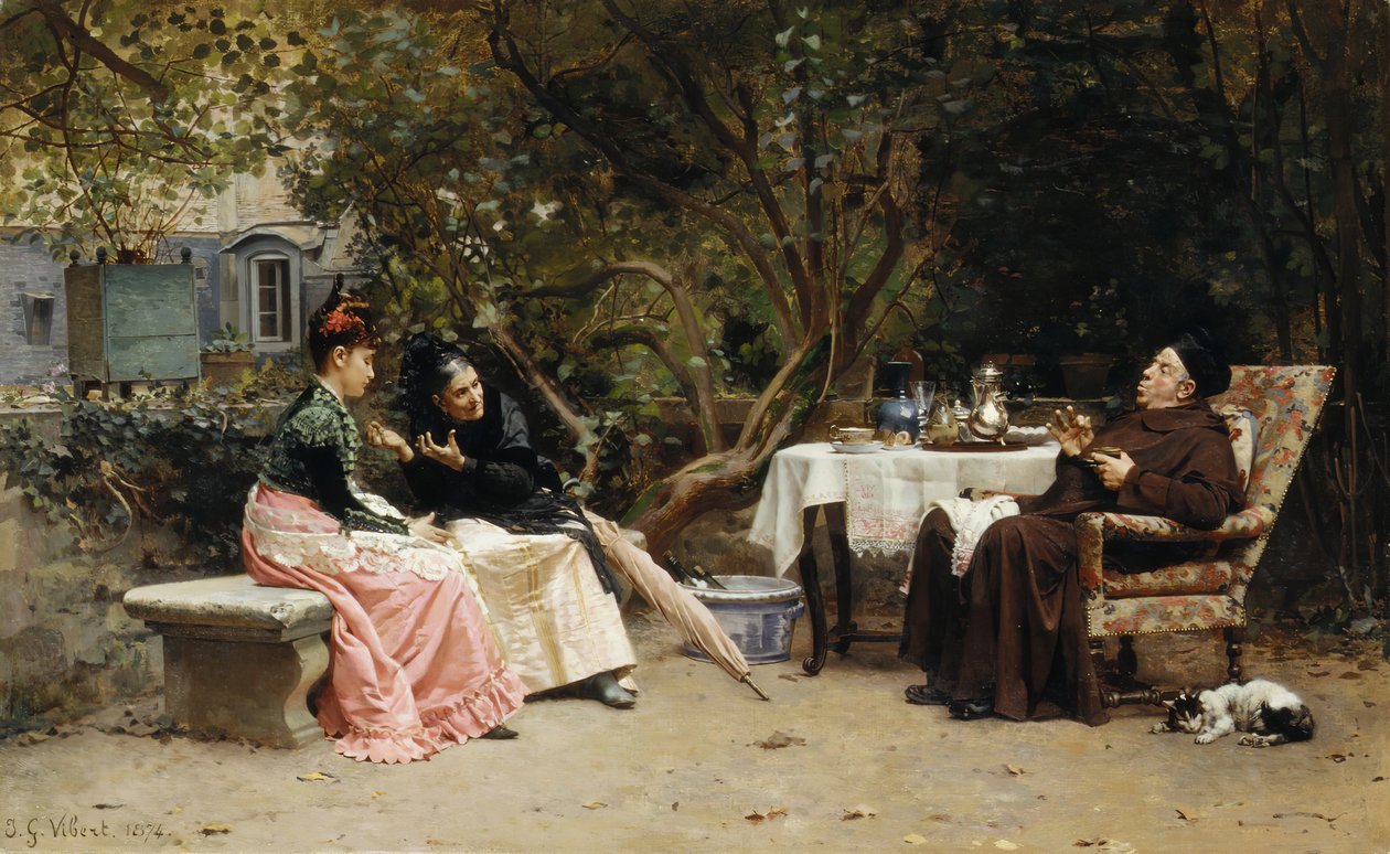 A megrovás, 1874. alkotó: Jehan Georges Vibert