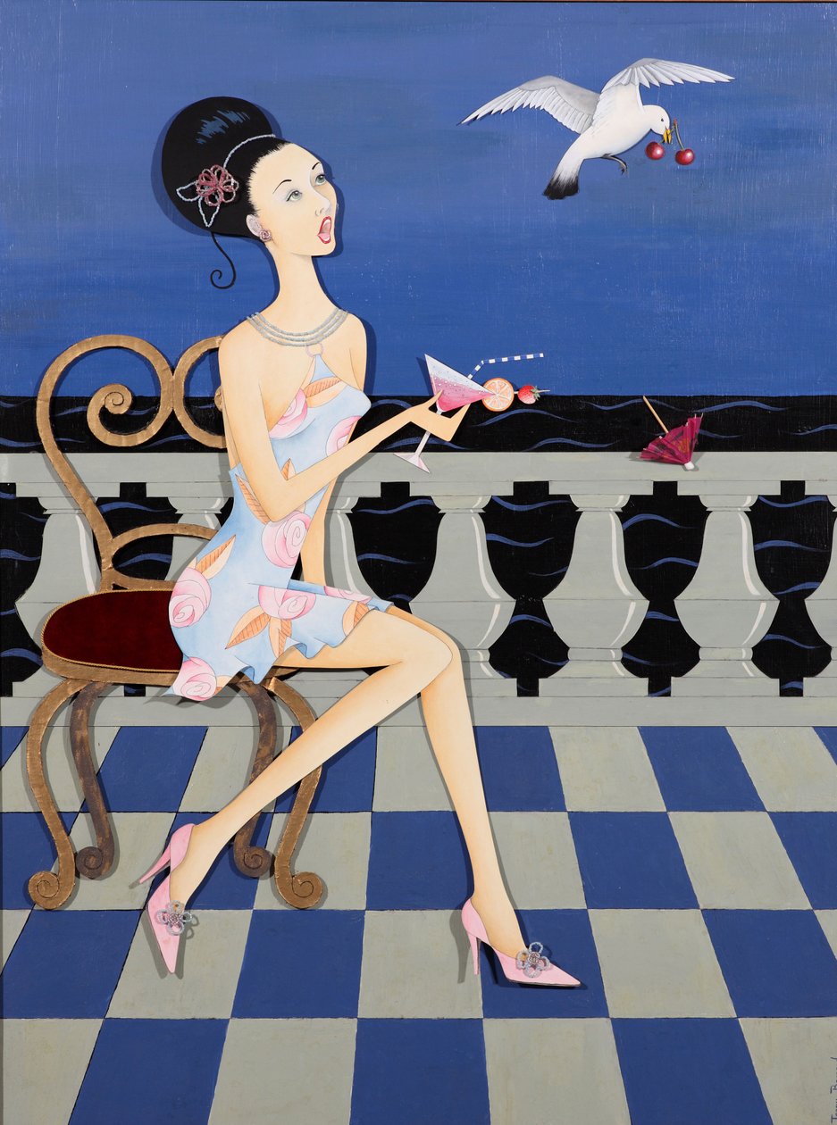 Tolvaj, 2008 (akril a táblán) alkotó: Jenny Barnard