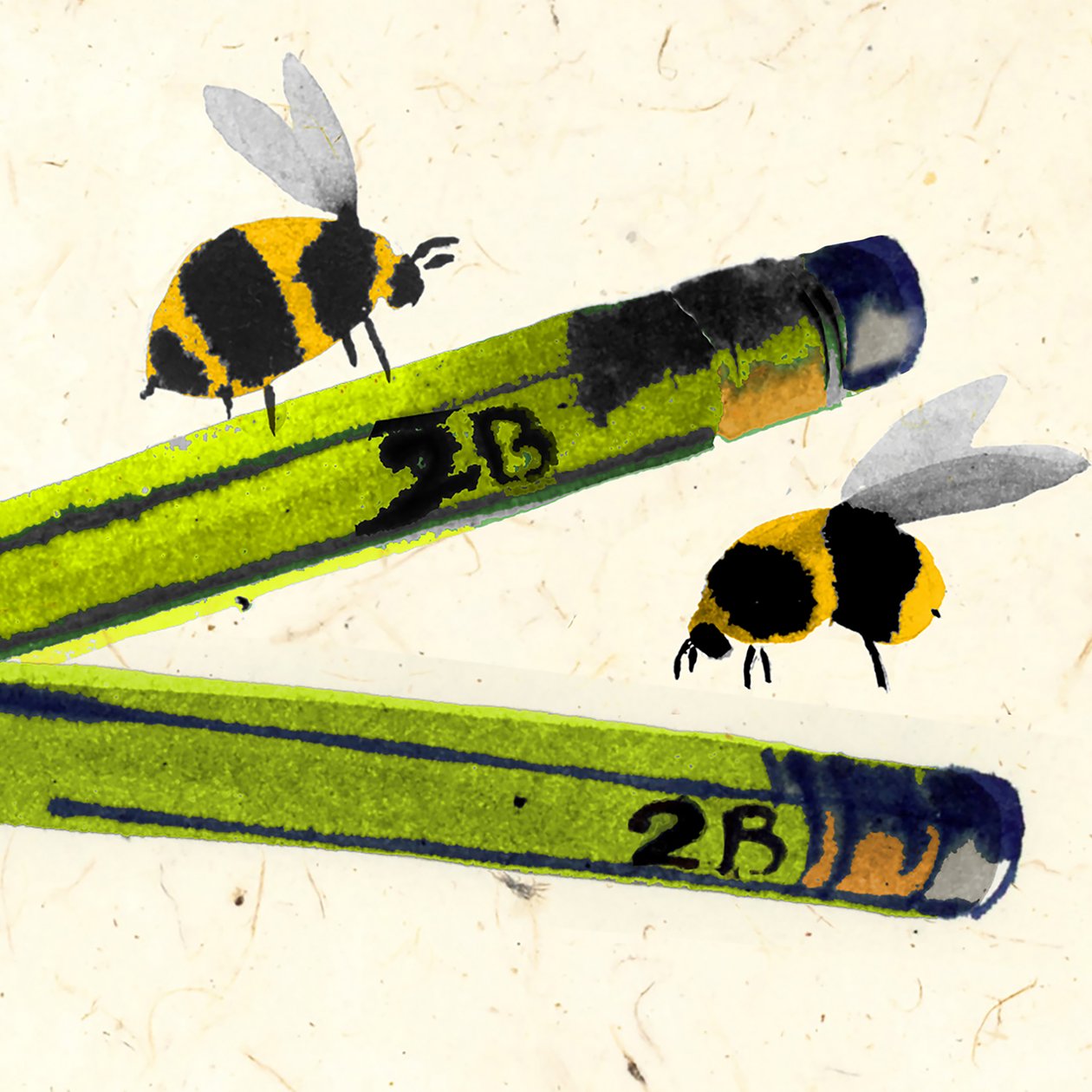 2B Or Not 2 Bee (akvarell) alkotó: Jenny Frean