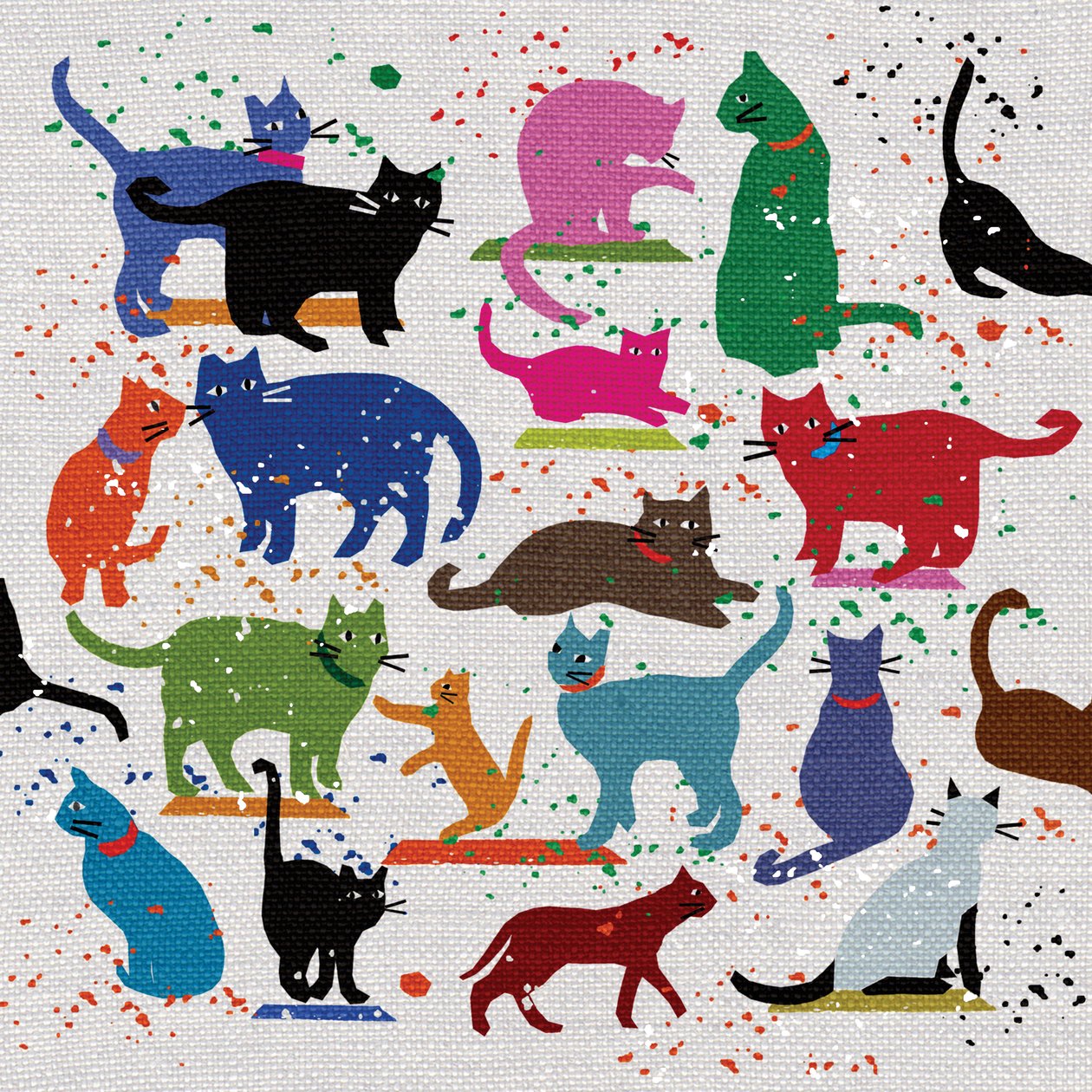Cat Love, 2022 (vegyes technika) alkotó: Jenny Frean