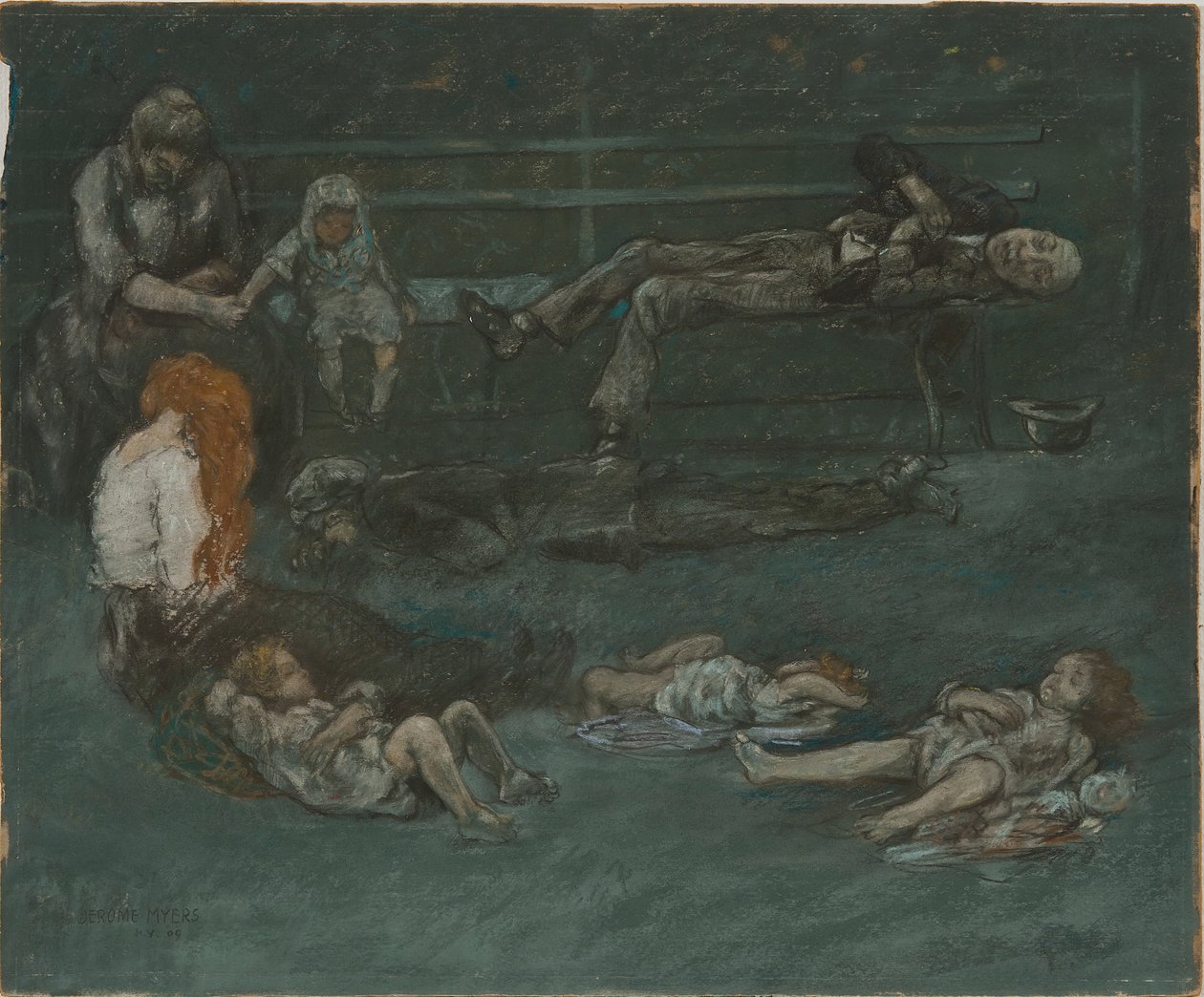Parki pad éjjel, 1909. alkotó: Jerome Myers