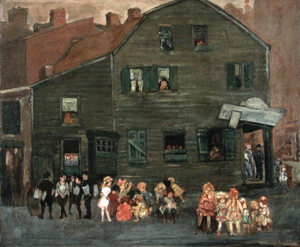 A régi ház, 1910 körül (olaj, vászon) alkotó: Jerome Myers