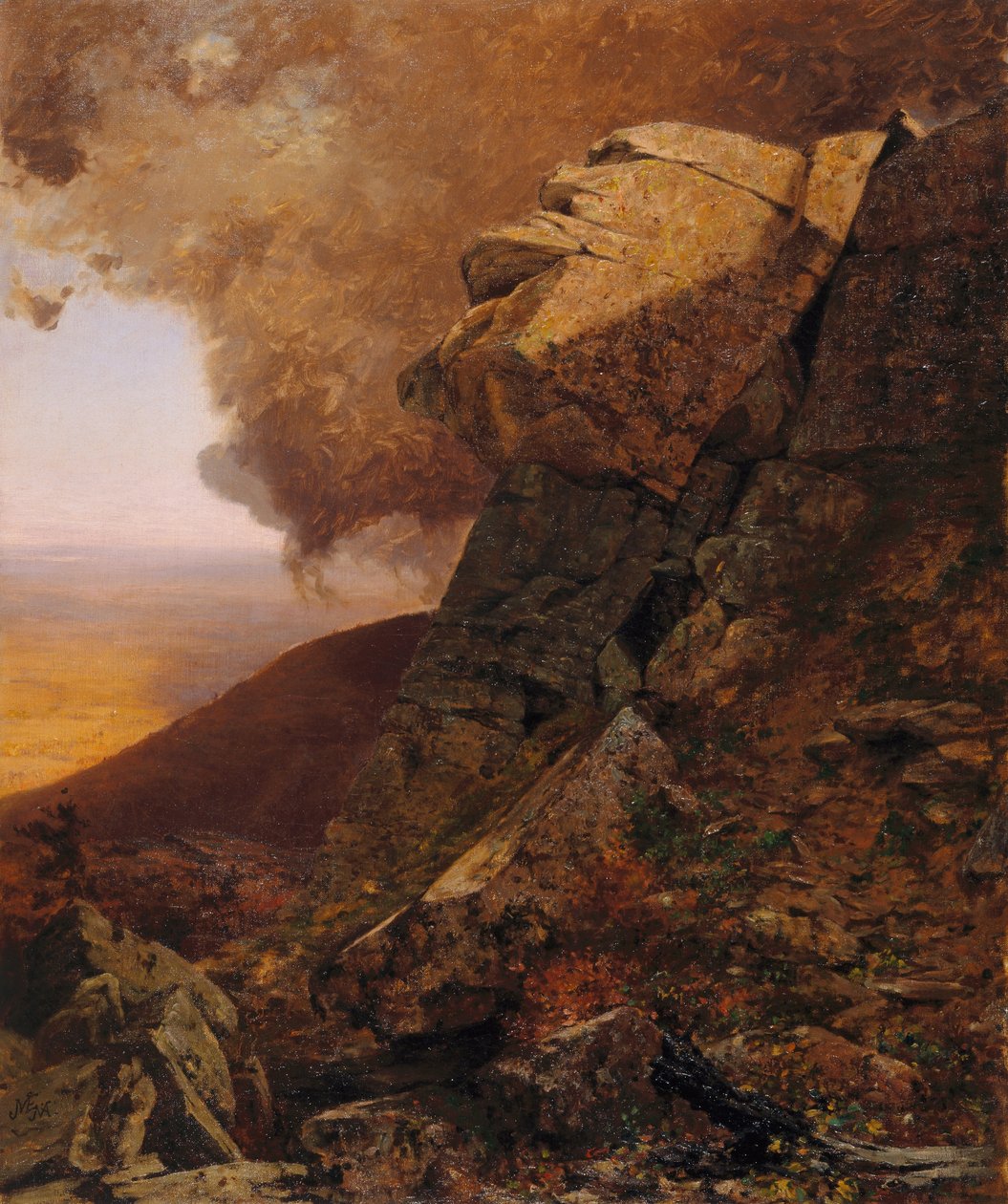 Szikla a Catskillsben alkotó: Jervis McEntee