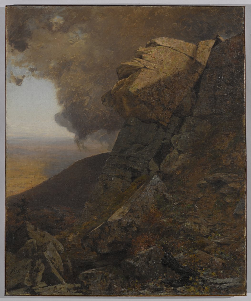 Egy szikla a Kaatskillsben, 1863 körül alkotó: Jervis McEntee