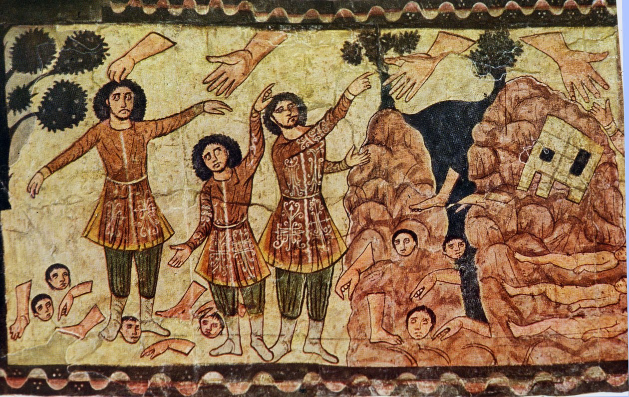 Ezékiel próféciája (tempera a gipszön) alkotó: Jewish School