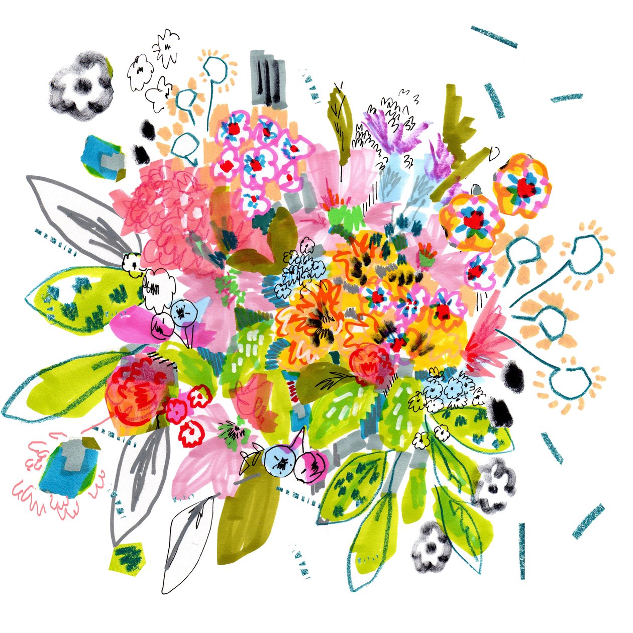 Bloom, 2014 (toll, tinta, kollázs és papír) alkotó: Jo Chambers