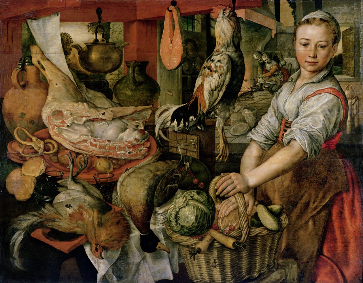 Konyhabelső, 1566 alkotó: Joachim Beuckelaer