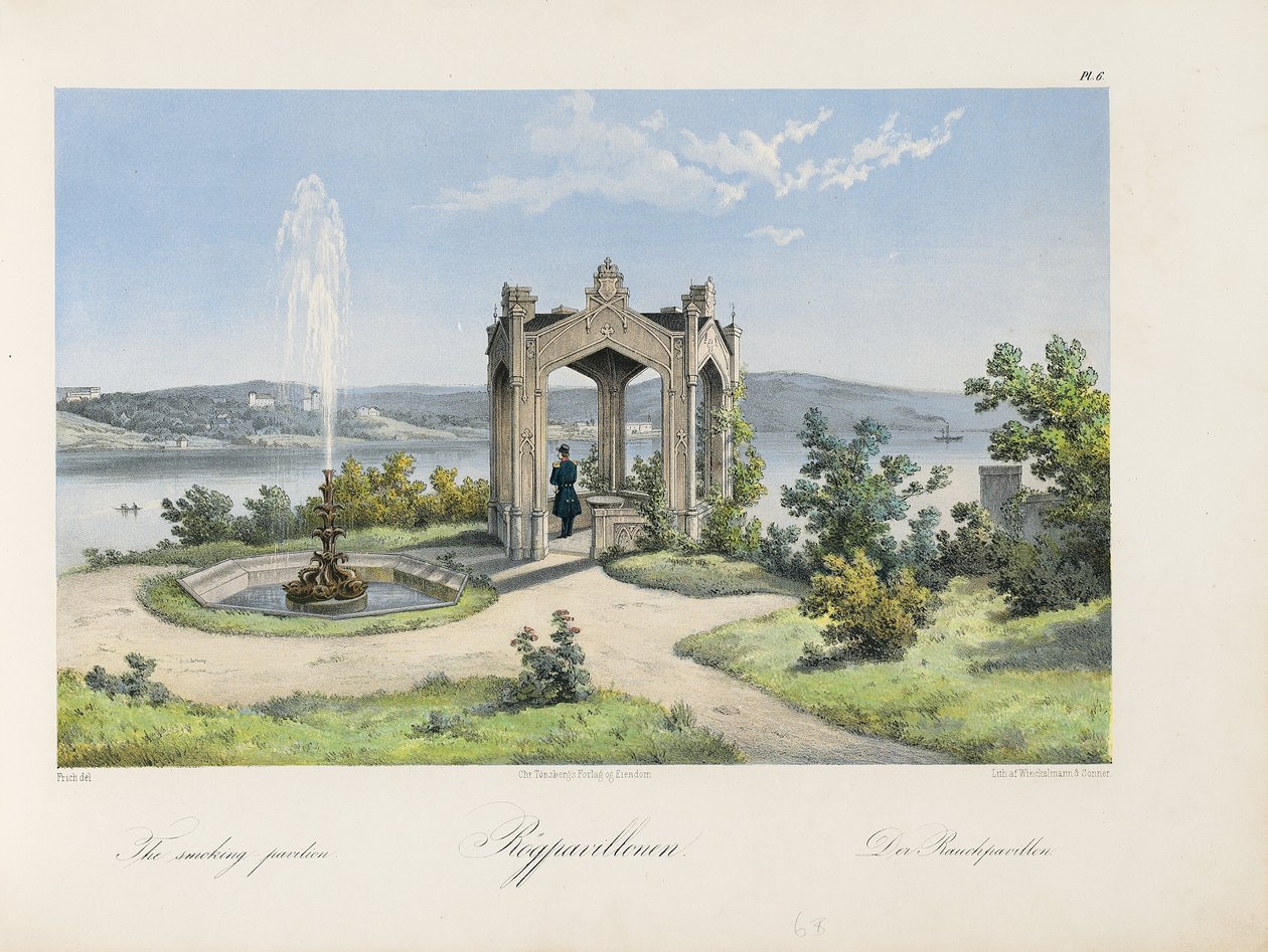 Oscarshal dohányzópavilon, 1852 alkotó: Joachim Frich